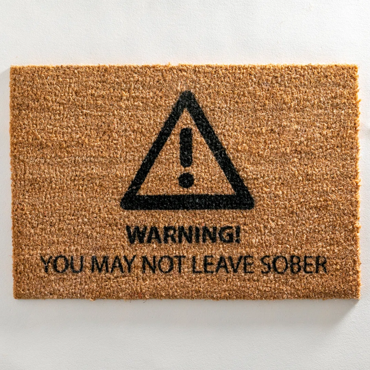 Overturf Sober Warning Doormat