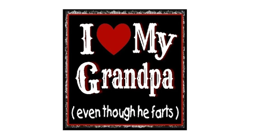 Funny Gifts I Love My Grandpa Even Though He Farts Refrigerator Magnet Christmas Stocking Stuffer