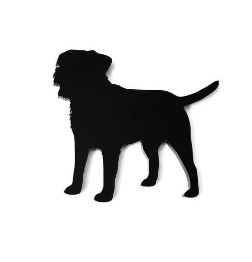 Border Terrier Fridge Magnet in Black...laser Cut