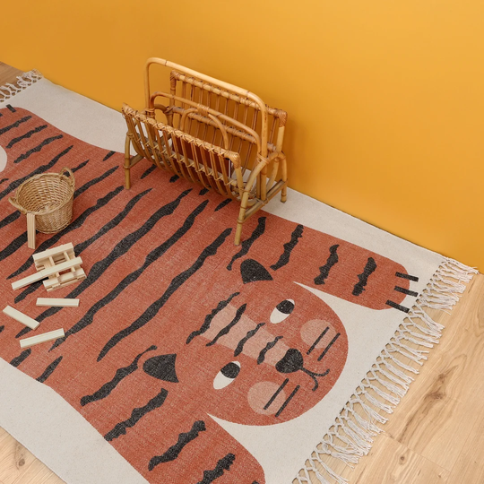 Cipriano Dajala Hand Tufted Cotton Orange Rug
