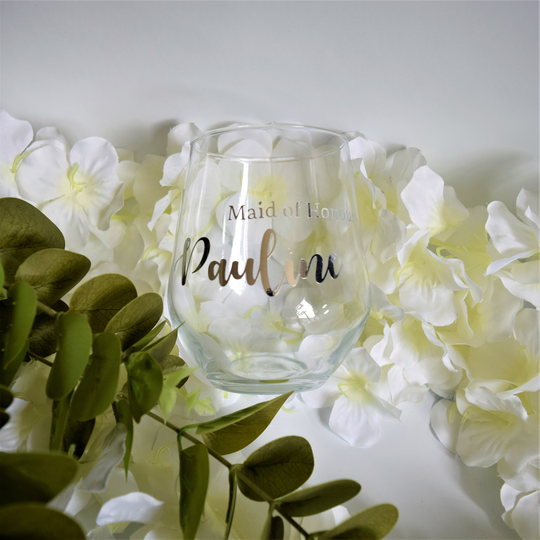 Personalised Bridesmaid Glass