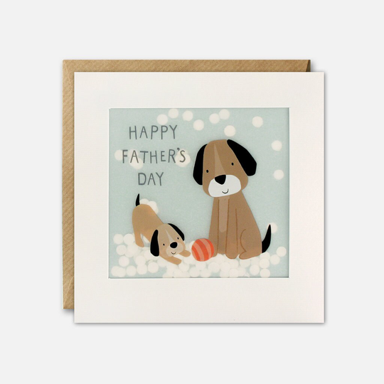 Dogs Father's Day Card With Paper Confetti - Shakies By James Ellis