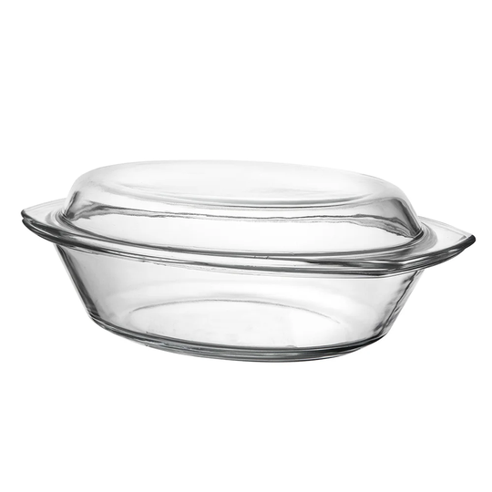 Mccaw 2.5L Glass Oval Casserole with Lid