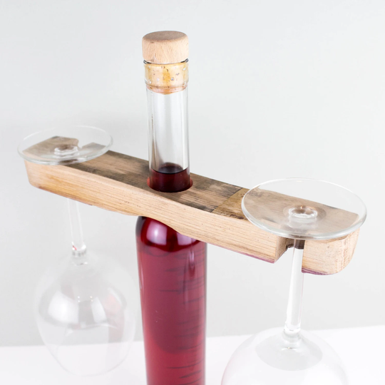 Sale Whisky Barrel Stave Wine Glass Caddy Rack. Free Delivery