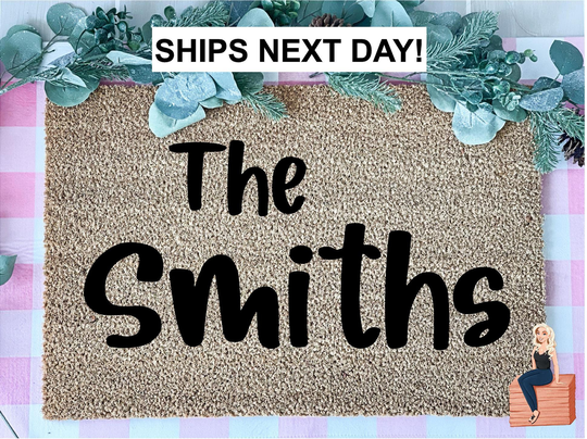 Personalized Doormat/Last Name Welcome Mat Custom Housewarming