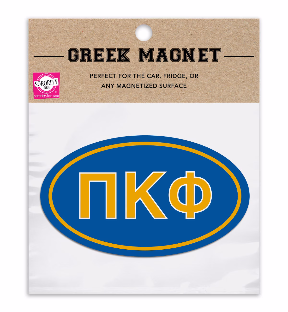 Pi Kappa Phi Oval Fraternity Car Magnet Set Of 2 Removable No Residue All Weather Magnets For Guys & Student Drivers