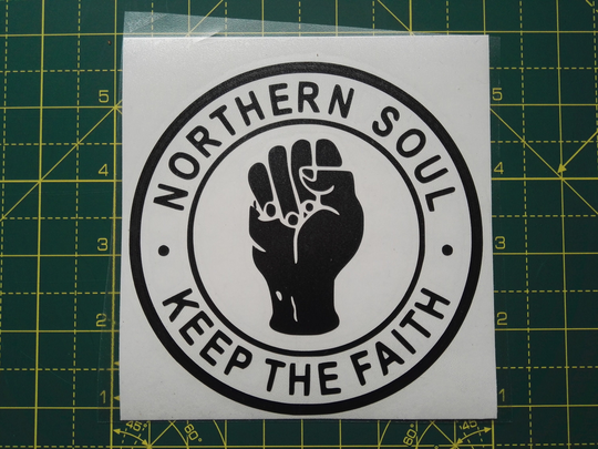 Northern Soul Keep The Faith Fiat Sticker Vinyl Decal Car, Laptop, Window