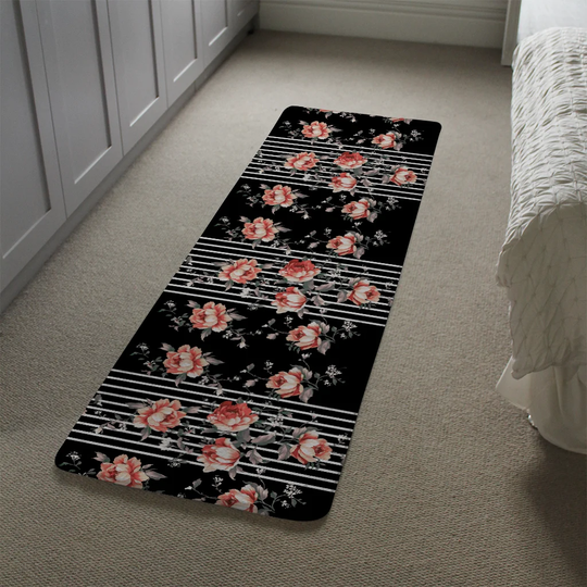 Kinsler Shaggy Black/Orange Rug
