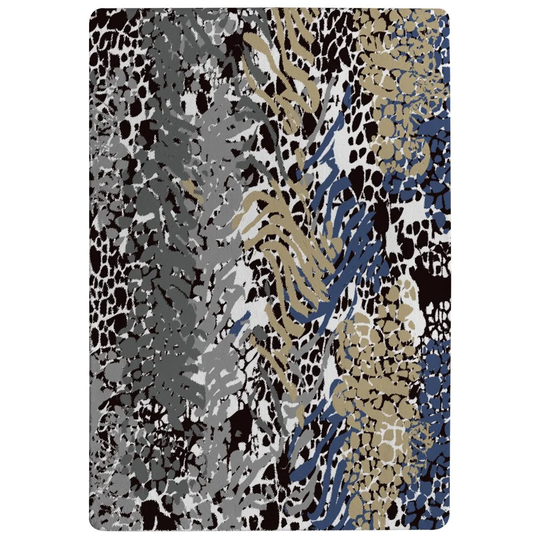 Langdon Mixed Designer Shaggy Grey/Black Rug