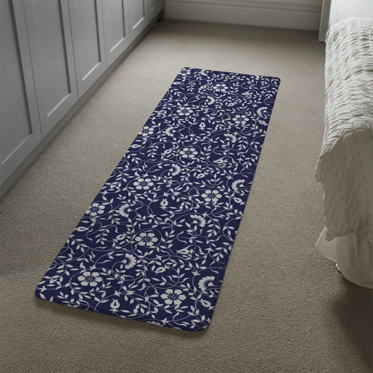 Kinston Shaggy Navy/White Rug