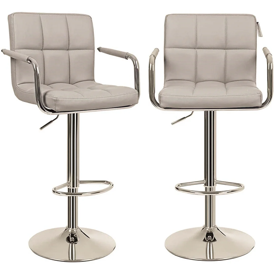 Height Adjustable Bar Stools Set Of 2