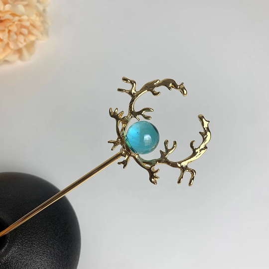 Christmas Gift-Hair Stick, Metal Hair Fork, Comb, Step Shake Balls, Hairpin Song Dynasty