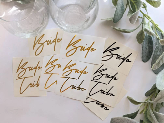 Set Of Bride Tribe & Vinyl Decals | Wedding Bachelorette Party Weekend