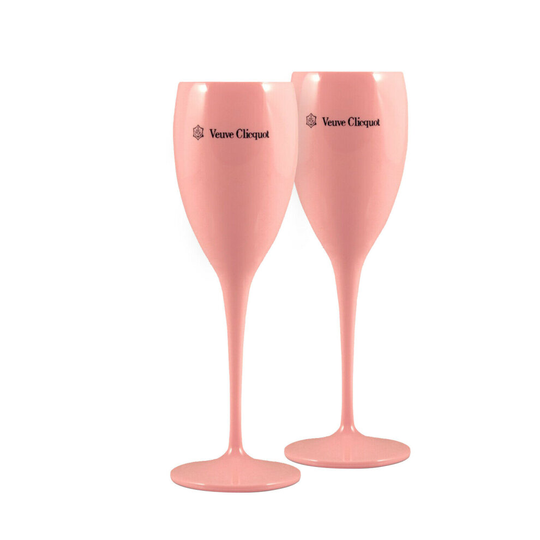 Veuve Clicquot Pink Champagne Glasses - Set of 2