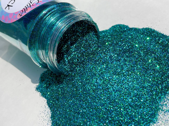 Peacock - Blue Metallic Glitter, Fine Polyester Premium Quality Glitter For Tumblers