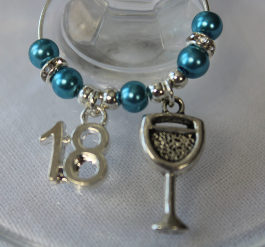 18Th Party Charm - Birthday Gift/Wine Glass Charms