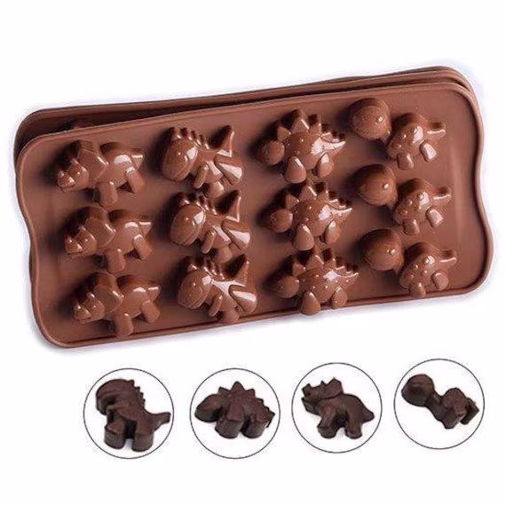 Dinosaur Silicone Mold Chocolate Ice Cube Tray Muffin Molds Diy Soap Mould Jello Candy