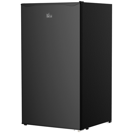 HOMCOM 91 Litre Freestanding Under Counter Fridge with Chiller Box, Reversible Door, Adjustable Thermostat, 47.5cm Wide, Black | Aosom Ireland