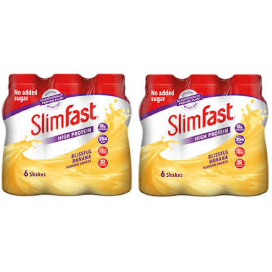 Slimfast Blissful Banana Flavour Shakes 204KCal (6x 325ml)