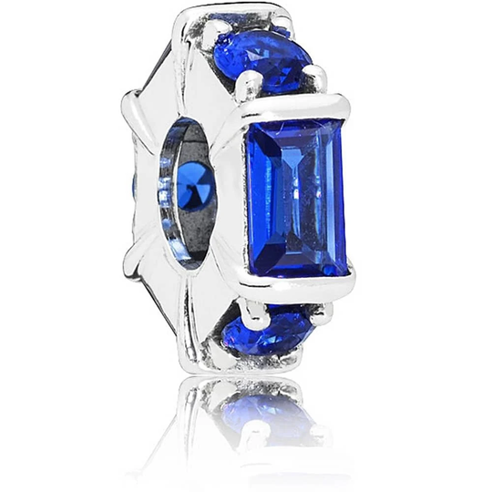 Ice Cube Spacer Charm S925 Hallmarked Sterling Silver