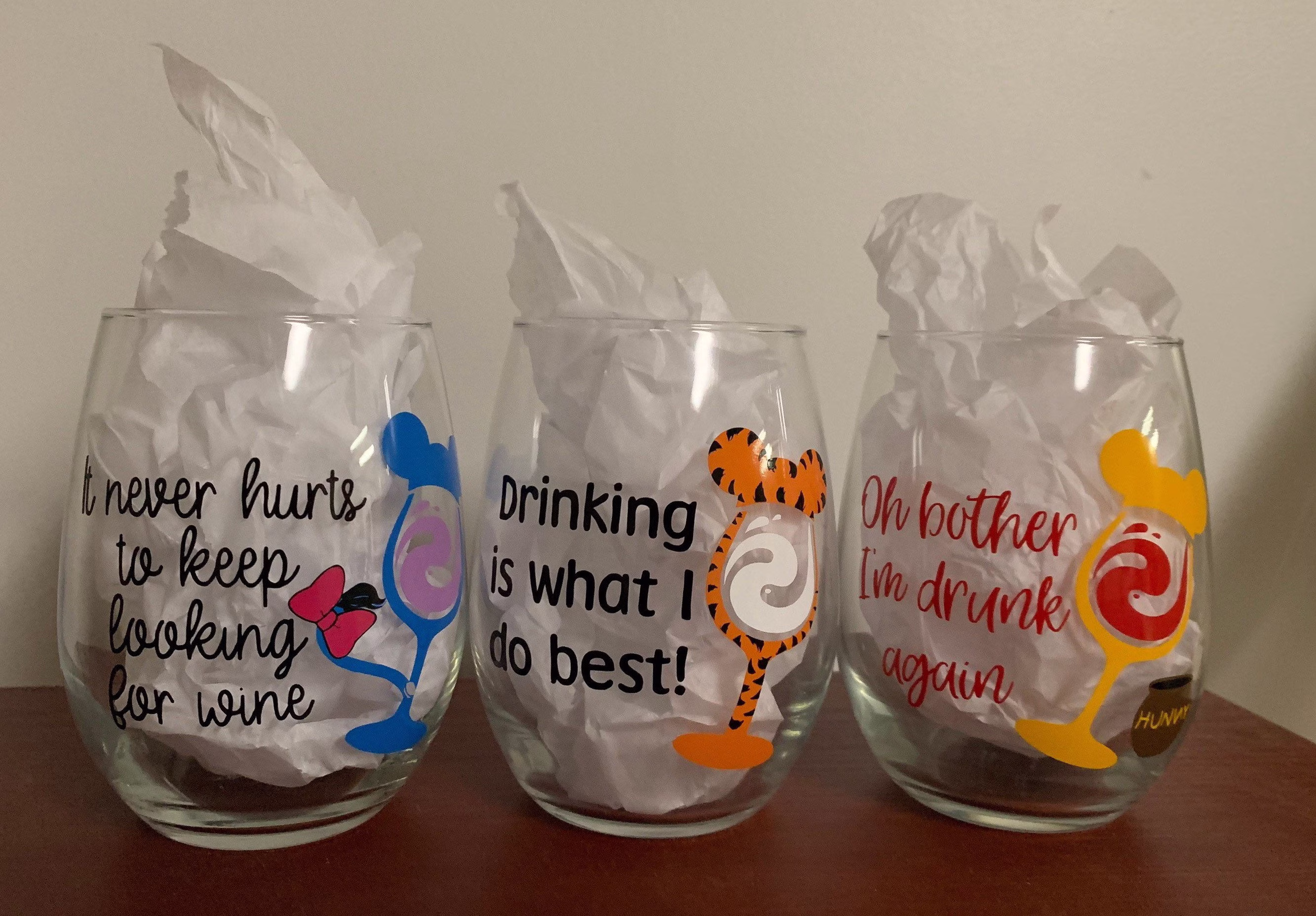 Winnie The Pooh Wine Glasses