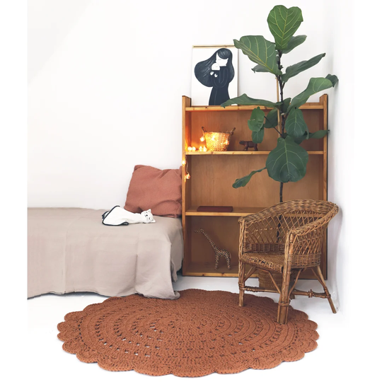 Hertfordshire Handmade Tufted Ambre/White Rug
