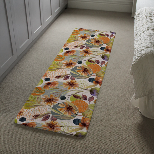 Marini Autumn Shaggy Orange/Green/Grey Rug