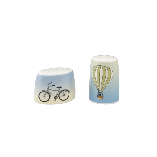 Above the Clouds Bicycle Salt & Pepper Shaker Set