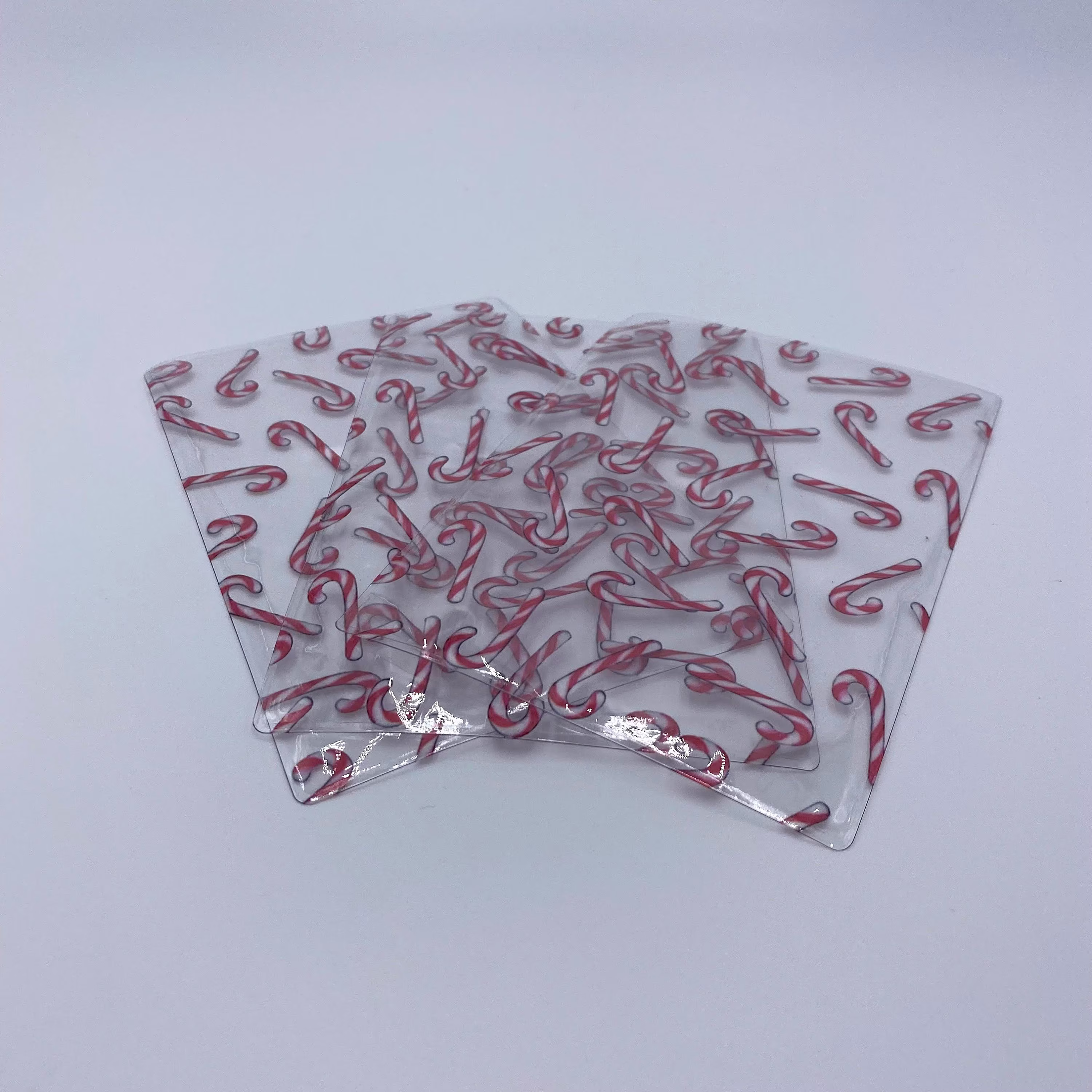 Candy Cane, Christmas, Holiday Hair Bow, PVC Shaker Bow Sleeve, 10cm X 15cm | 4In 6In, Supplies, Diy Bows