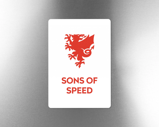 Sons Of Speed - Welsh Football Badge Fridge Magnet
