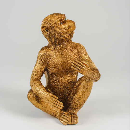 Monkey Bottle Holder. Gold