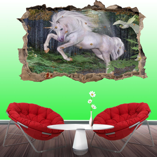 Beautiful Powerful Unicorn Wall Sticker Mural Poster Decal Room Office Nursery Decor Id21246