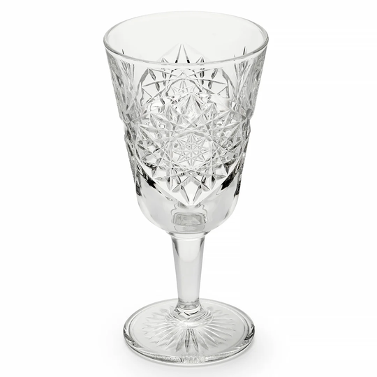 Hobstar 300ml Glass Retro Stemmed Cocktail and Wine Glasses