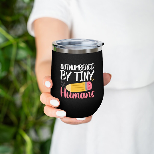 Daycare Teacher Wine Glass Funny Math Homeschool Mom Drinker Gift 12Oz Insulated Tumbler