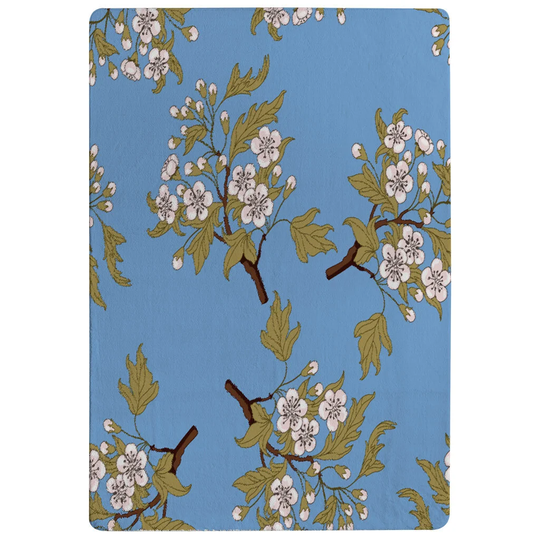 Ramsey Orchid Branches Shaggy Blue/Gold Rug