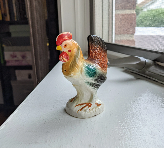 Vintage Ceramic Chicken Pepper Shaker - Colorful 4