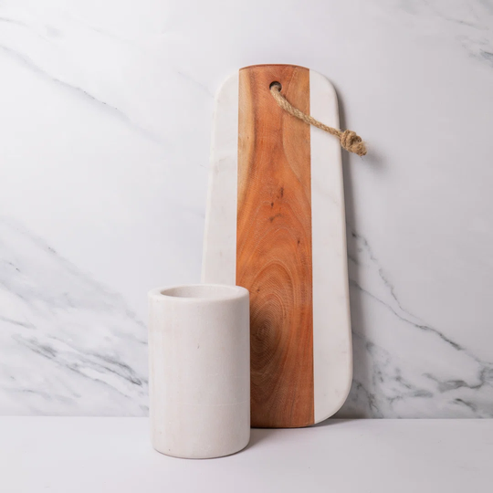 Artesà Wine Cooler And Serving Board Set - Marble