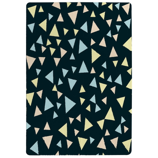 Irving Triangles Shaggy Yellow/Blue Rug