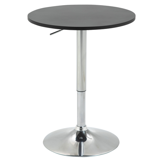 HOMCOM Modern Height Adjustable Counter Bar Table w/ Round Tabletop & Metal Base Pub Desk for Living Room Kitchen | Aosom Ireland