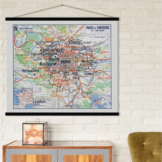 'Paris Environs' Graphic Art Print Poster