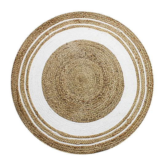 Doiron Funny Braided White Rug