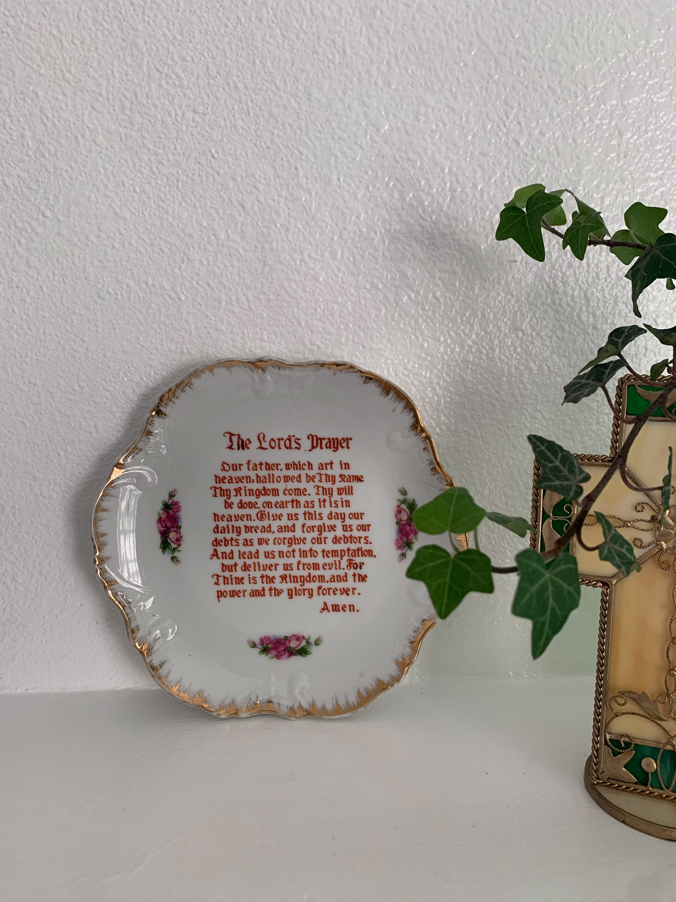 Vintage The Lord's Prayer Plate