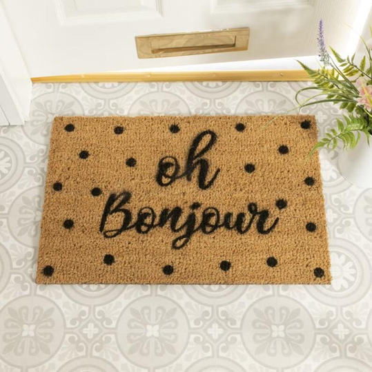 Oh Bonjour Coir Doormat 60x40cm