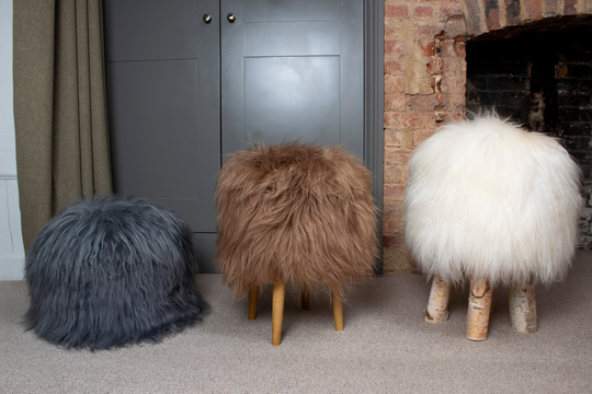 Exclusive Icelandic Sheepskin Footstool/stool