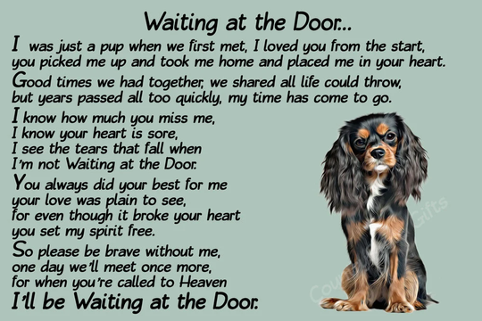 Cavalier King Charles Spaniel Dog Memorial Rainbow Bridge Fridge Magnet Pet Sympathy Gift