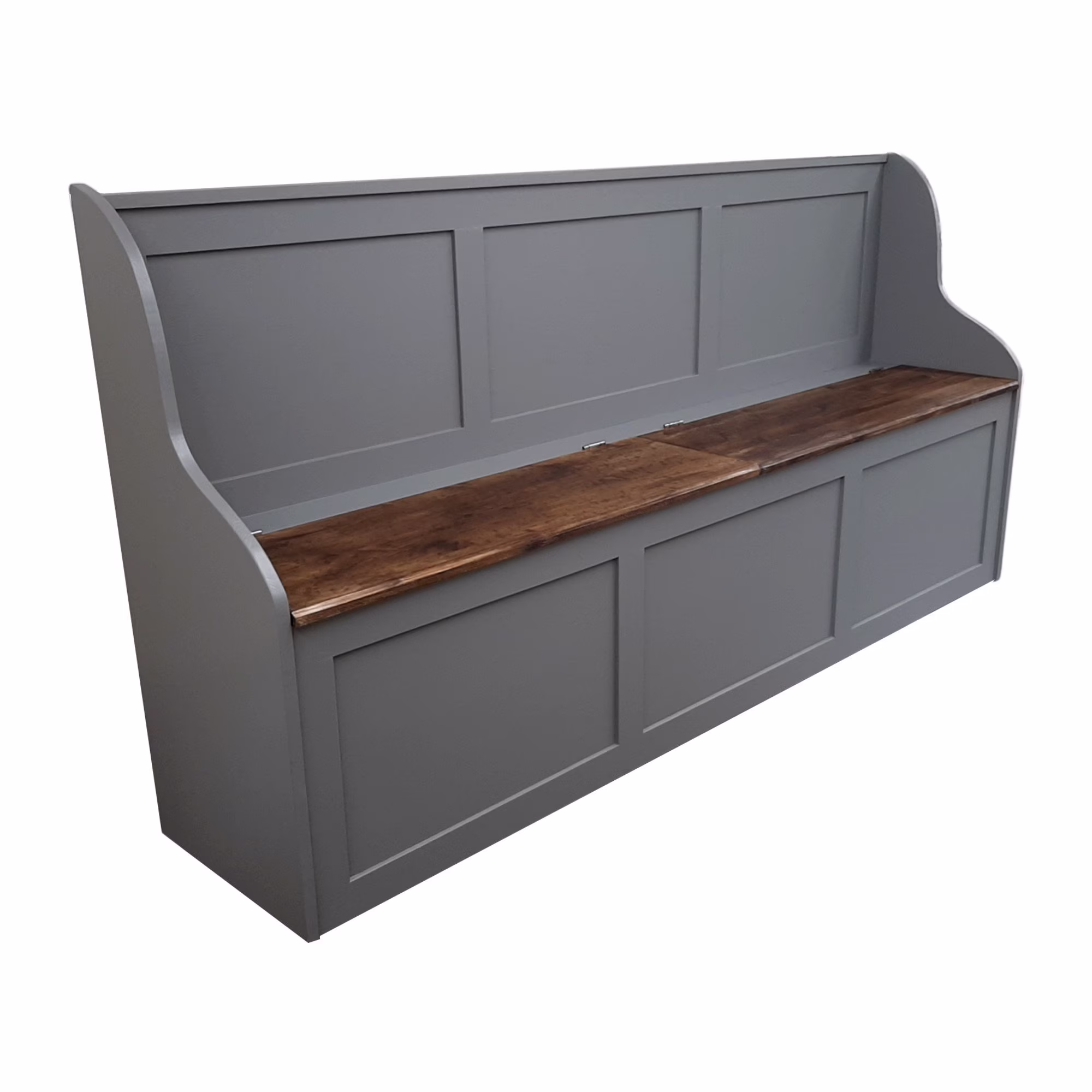 Hand Crafted Modern Shaker Style Monk's Bench Finished With F&b Eggshell Custom Sizes Available