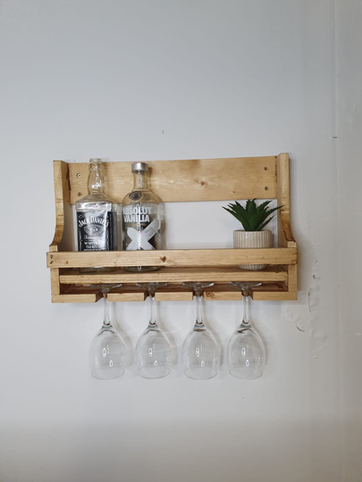 Wall Mounted Home Bar, Gin Bar, Drinks Rack, Wine Rack