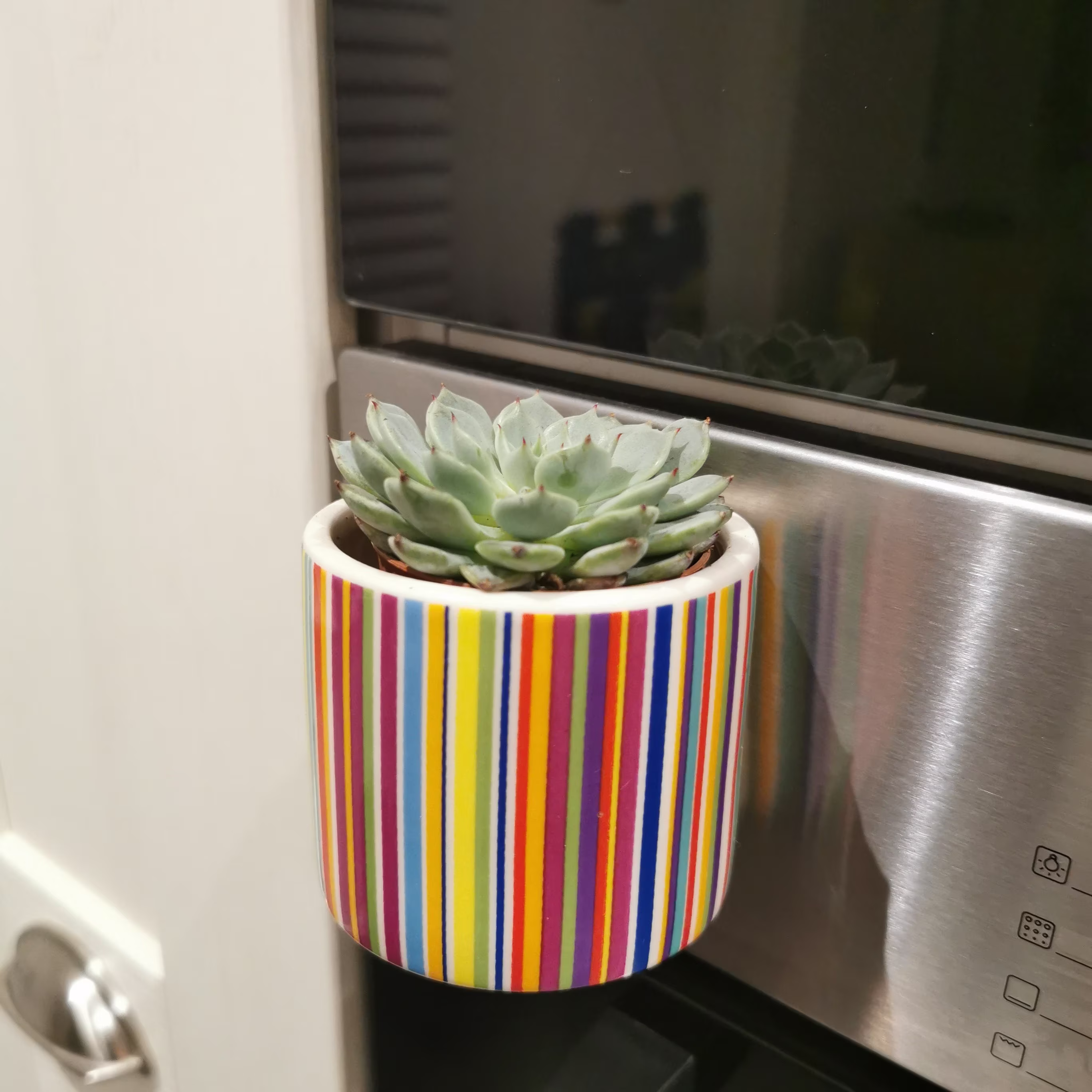 Magnetic Ceramic Planter - Multicolour Design Housewarming Gift