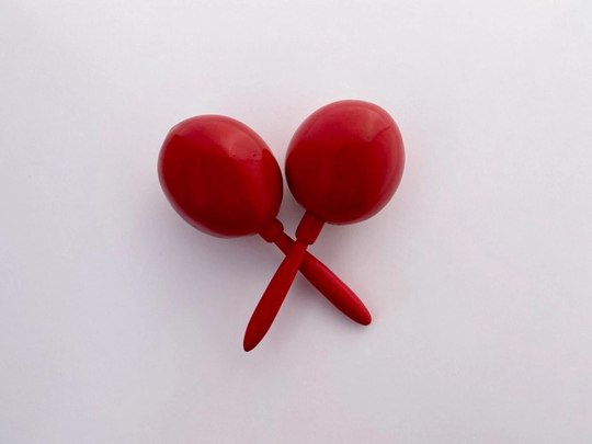 Each Maraca Red Solid Color Maracas Fiesta Party Favor Shake For A Kiss Wedding Bridal Shower Sporting Event Musical Corporate
