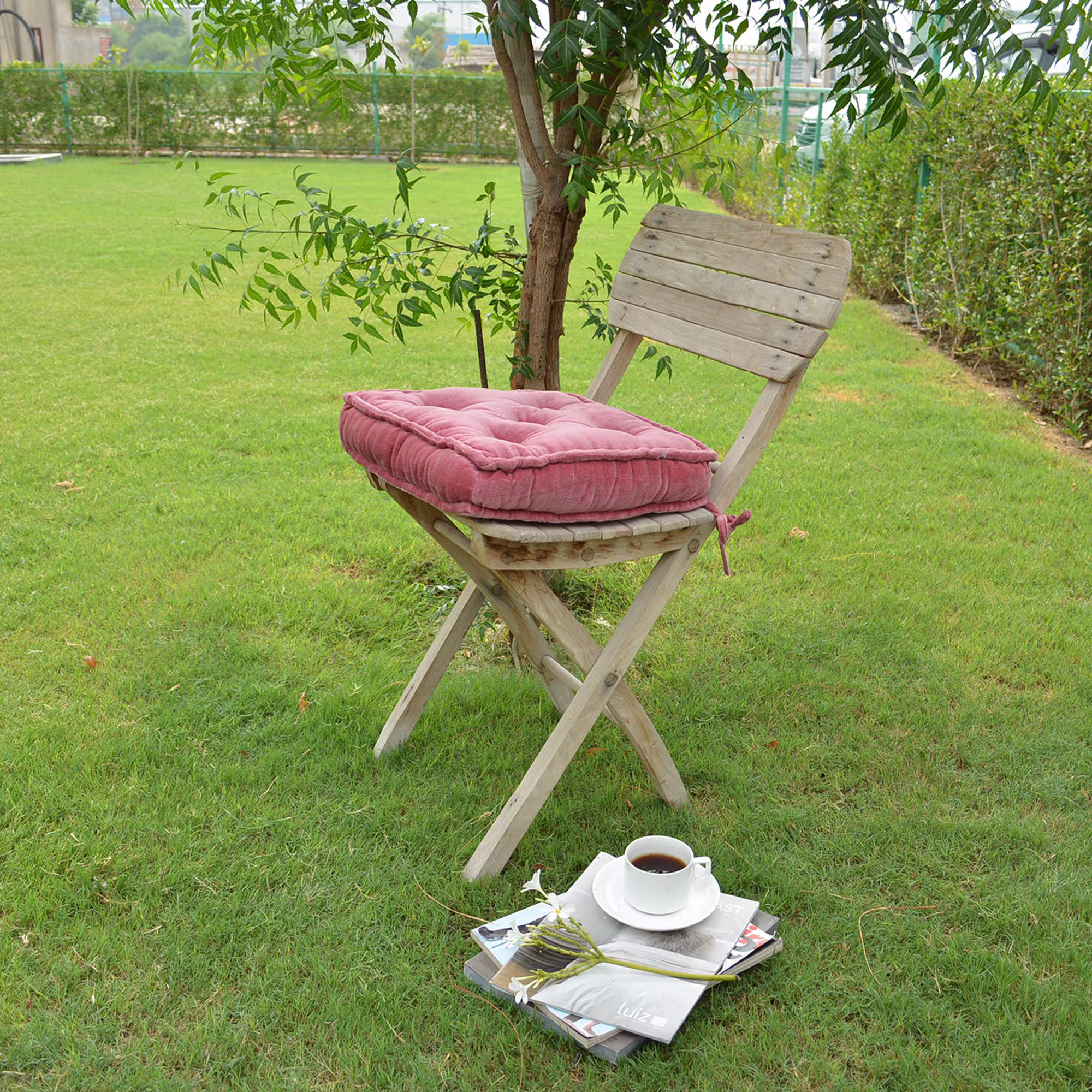 Velvet Dusty Pink Square Chair Pad Cushion Express Shipping, Square Seat Pad, Floor Cushion, Decorative Cushion, Square Outdoor Cushion